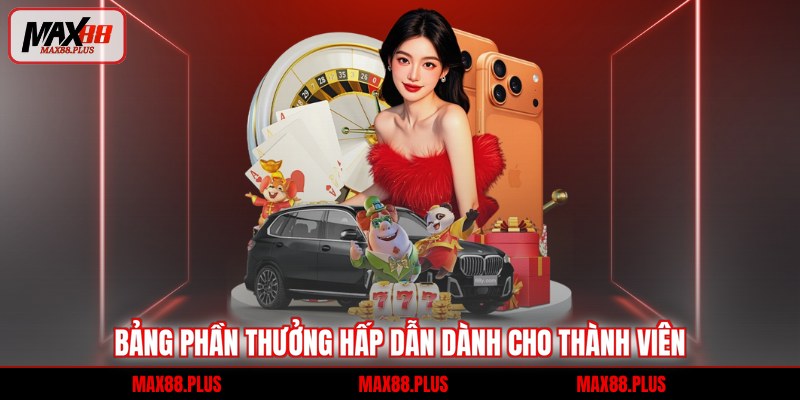 Bảng phần thưởng hấp dẫn dành cho thành viên
